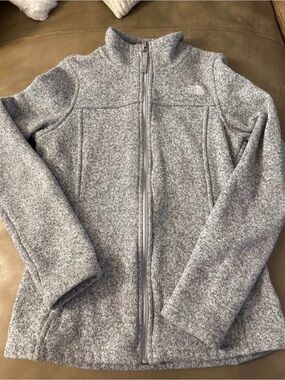 The North Face Women’s Heather Gray Full‑Zip Fleece Jacket